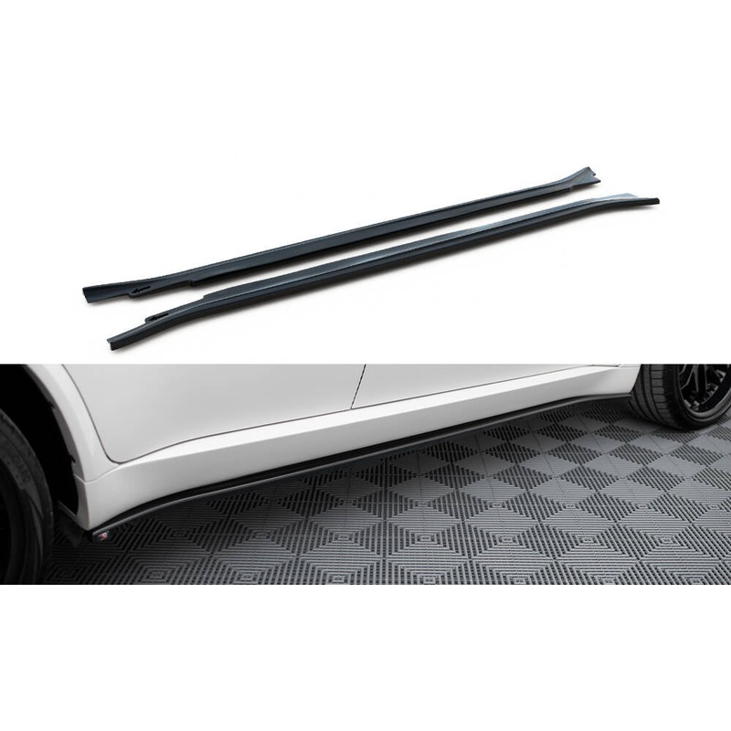 SIDE SKIRTS DIFFUSERS BMW X5 E70 FACELIFT M-PACK GLOSS BLACK