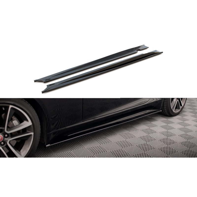 SIDE SKIRTS DIFFUSERS JAGUAR F-TYPE GLOSS BLACK