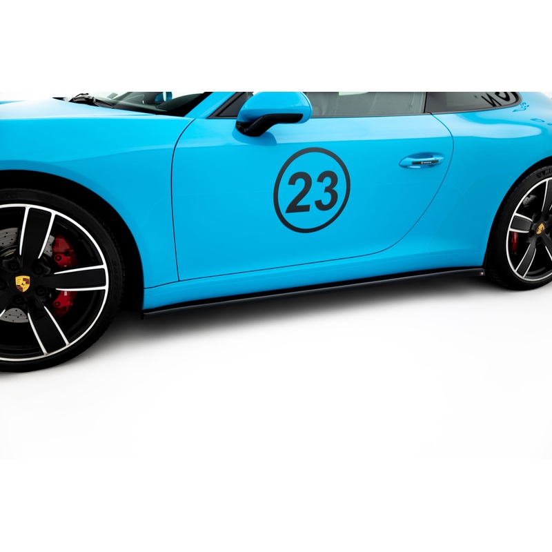 SIDE SKIRTS DIFFUSERS PORSCHE 911 CARRERA 991 GLOSS BLACK