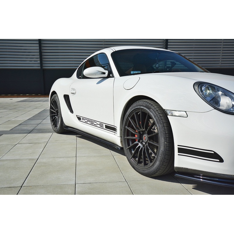 SIDE SKIRTS DIFFUSERS PORSCHE CAYMAN S 987C GLOSS BLACK