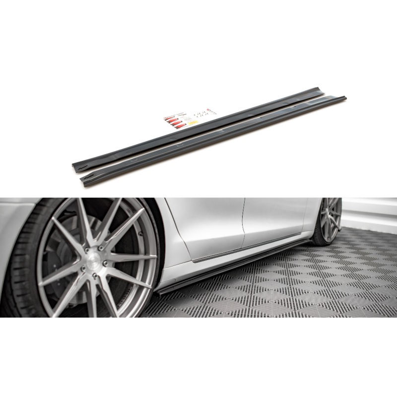SIDE SKIRTS DIFFUSERS TESLA MODEL S FACELIFT GLOSS BLACK