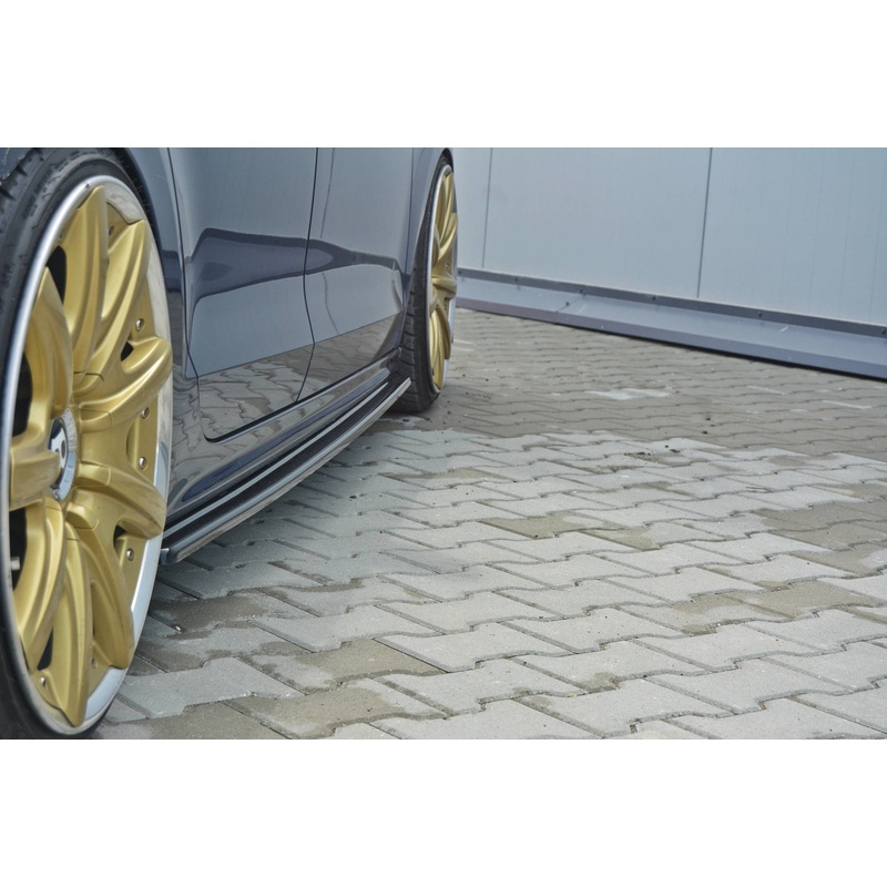 SIDE SKIRTS DIFFUSERS VOLKSWAGEN JETTA MK6 SEDAN PREFACE GLOSS BLACK