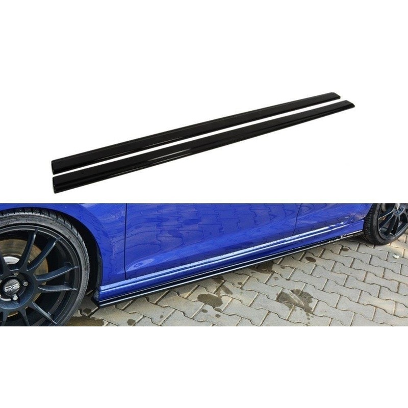 SIDE SKIRTS DIFFUSERS VW GOLF VII R HATCHBACK & ESTATE GLOSS BLACK