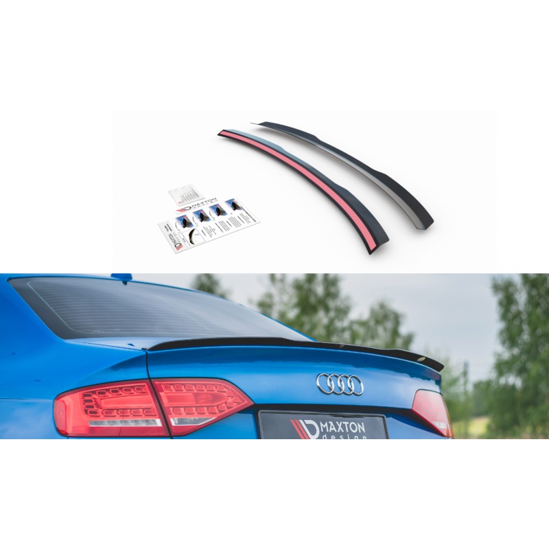 SPOILER CAP AUDI A4 / A4 S-LINE B8 / B8 FL SEDAN GLOSS BLACK
