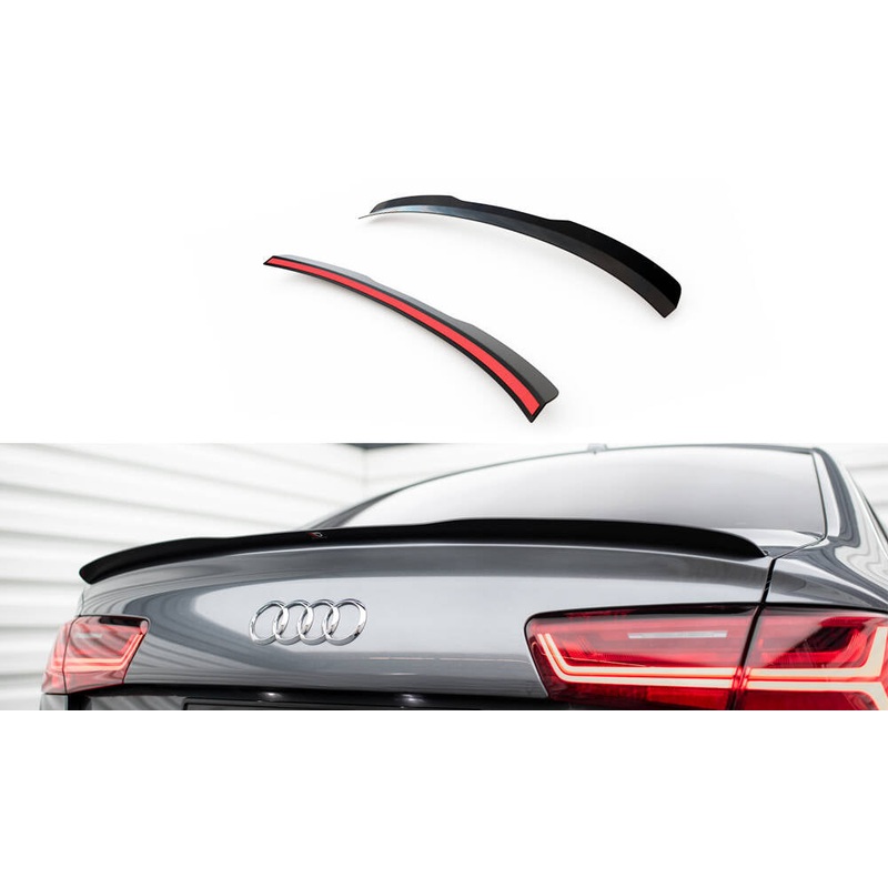 SPOILER CAP AUDI A6 / A6 S-LINE C7 / C7 FL SEDAN GLOSS BLACK