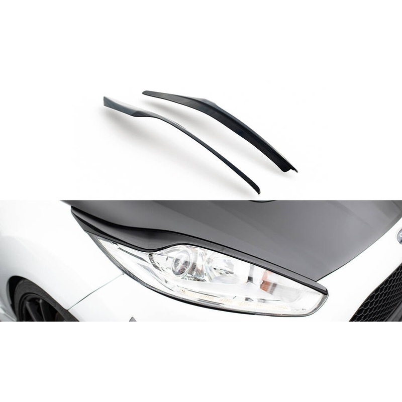 EYEBROWS V.2 FORD FIESTA ST / ST-LINE / STANDARD MK7 FL GLOSS BLACK