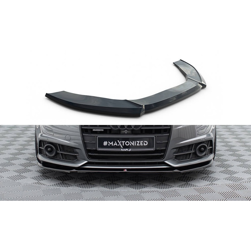 FRONT SPLITTER V.1 AUDI S6 / A6 S-LINE C7 FL GLOSS BLACK