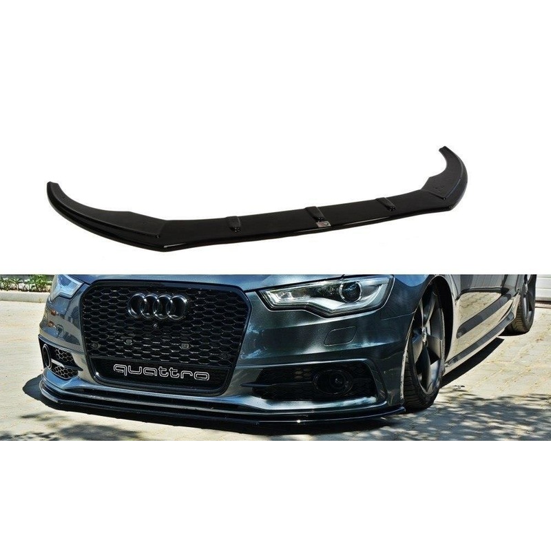 FRONT SPLITTER V.1 AUDI S6 / A6 S-LINE C7 GLOSS BLACK