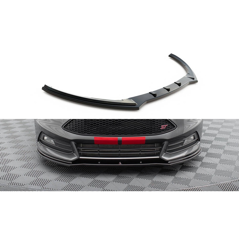 FRONT SPLITTER V.1 FORD FOCUS ST MK3 FL GLOSS BLACK
