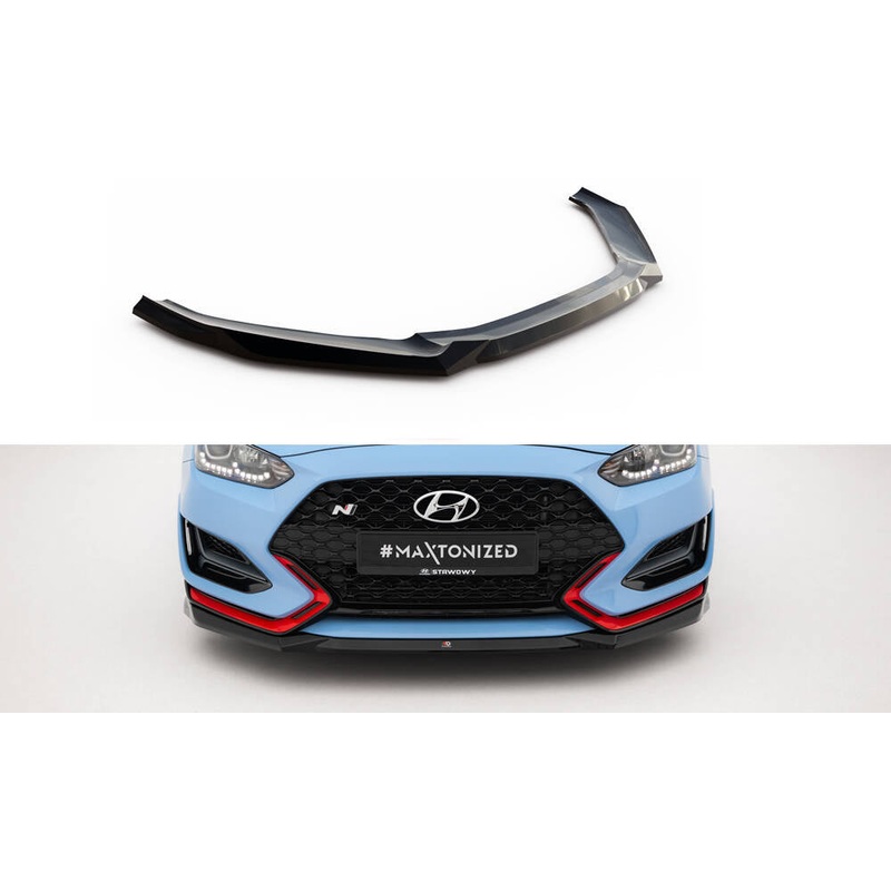 Front Splitter V.1 Hyundai Veloster N Mk2 GLOSS BLACK