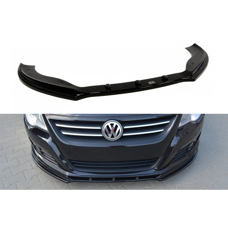 FRONT SPLITTER V.1 VW PASSAT CC PREFACE MODEL, STANDARD BUMPER GLOSS BLACK