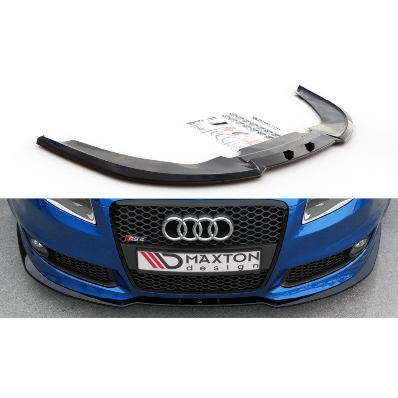 FRONT SPLITTER V.2 AUDI RS4 B7 GLOSS BLACK