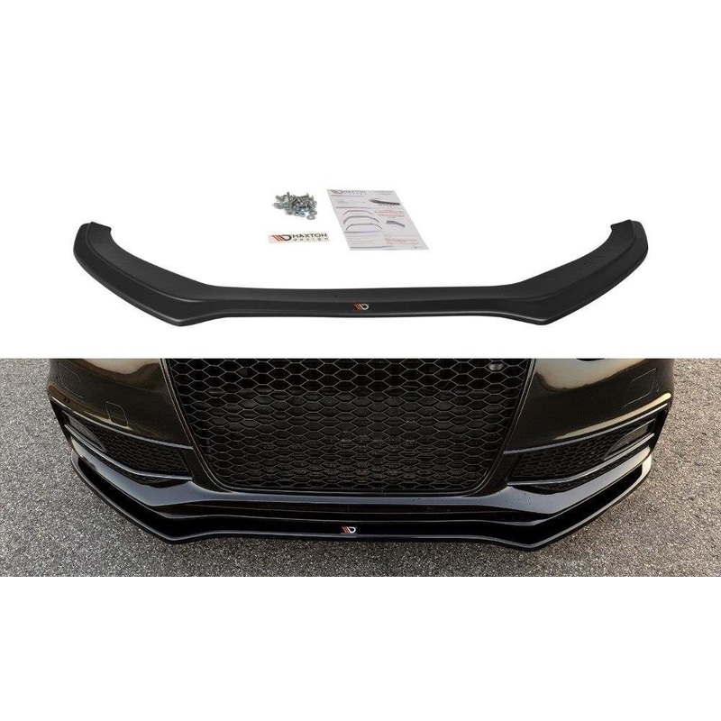FRONT SPLITTER V.2 AUDI S4 / A4 S-LINE B8 FL GLOSS BLACK