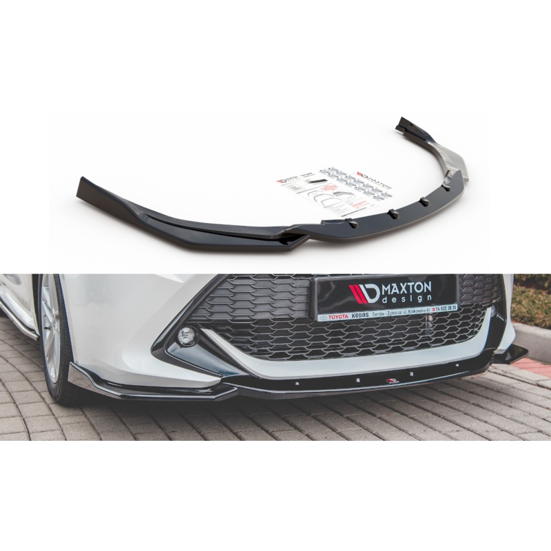 FRONT SPLITTER V.2 TOYOTA COROLLA HATCHBACK MK12 GLOSS BLACK