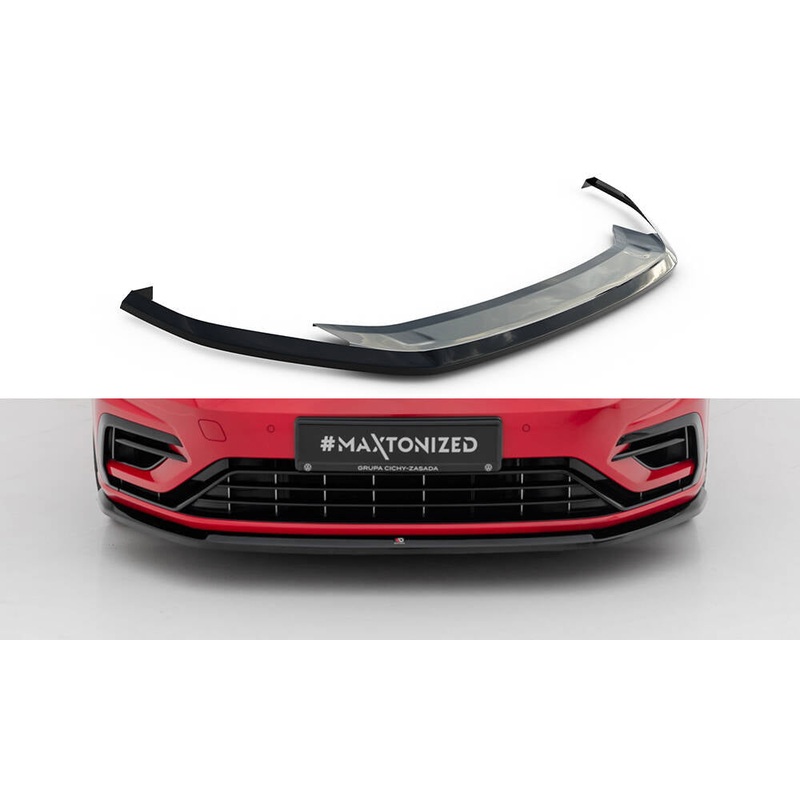 FRONT SPLITTER V.6 VW GOLF 7 R FACELIFT GLOSS BLACK
