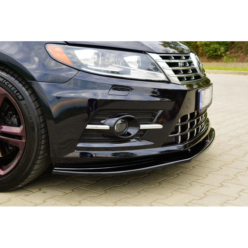 FRONT SPLITTER VOLKSWAGEN CC R-LINE GLOSS BLACK