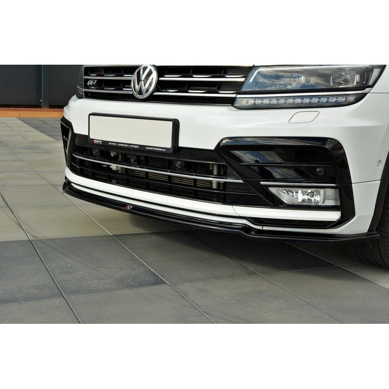 FRONT SPLITTER VW TIGUAN MK2 R-LINE GLOSS BLACK