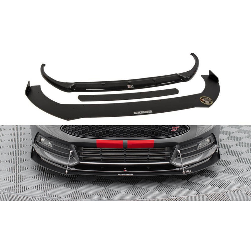 HYBRID FRONT SPLITTER V.2 FORD FOCUS ST MK3 FL