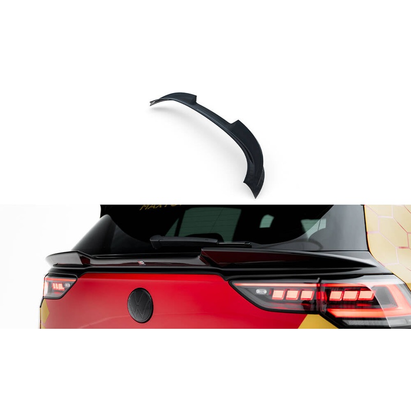Lower Spoiler Cap 3D Volkswagen Golf GTI / R Mk8 / Mk8 Facelift GLOSS BLACK