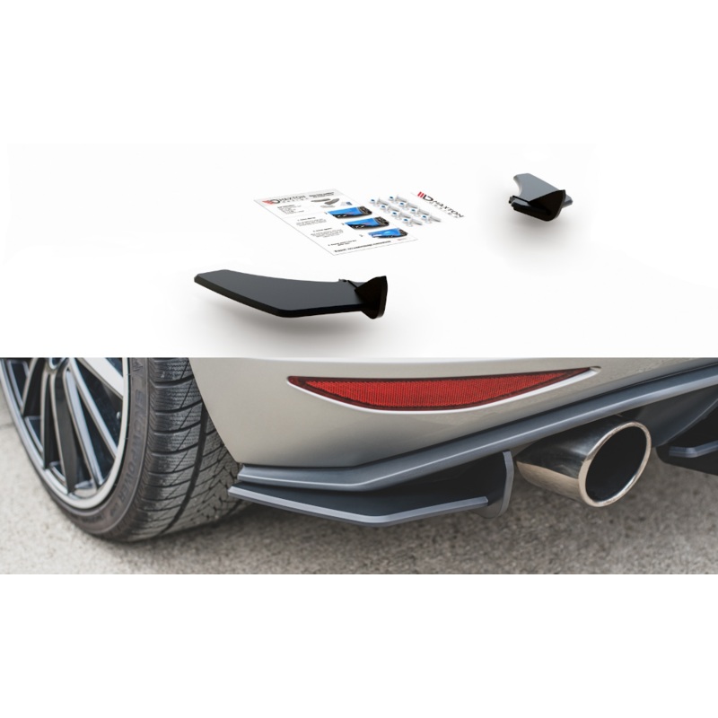 RACING DURABILITY REAR SIDE SPLITTERS V.1 VW GOLF 7 GTI BLACK