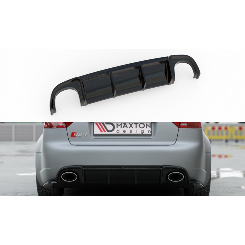 REAR DIFFUSER AUDI RS4 B7 GLOSS BLACK