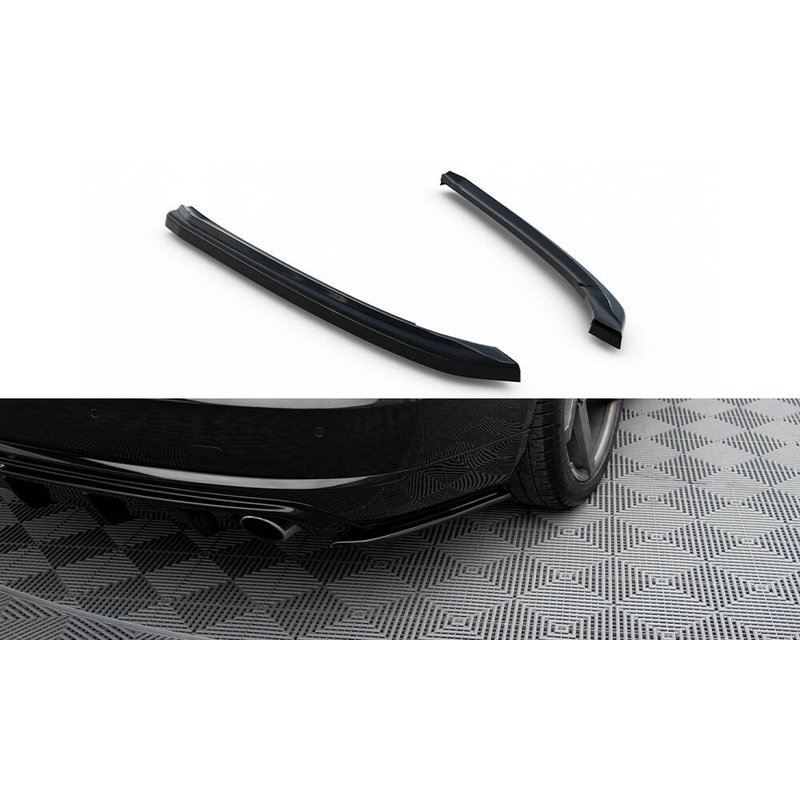 REAR SIDE SPLITTERS AUDI A8 D4 GLOSS BLACK