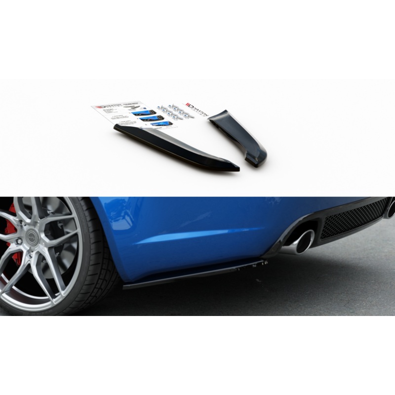 REAR SIDE SPLITTERS AUDI RS4 B7 GLOSS BLACK