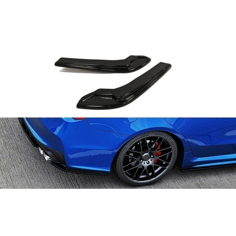REAR SIDE SPLITTERS SUBARU WRX STI GLOSS BLACK