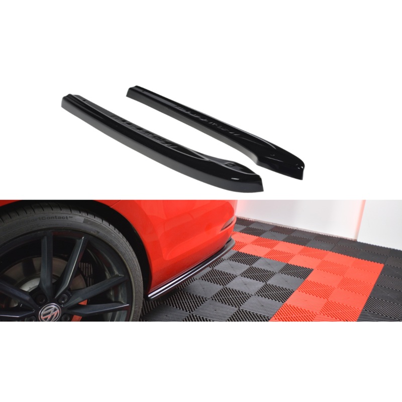 REAR SIDE SPLITTERS V.1 VW GOLF 7 SportWagen FACELIFT GLOSS BLACK
