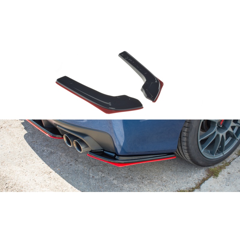 REAR SIDE SPLITTERS V.2 SUBARU WRX STI GLOSS BLACK