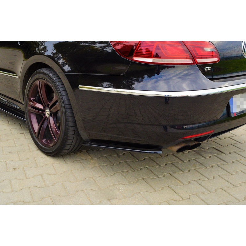 REAR SIDE SPLITTERS VOLKSWAGEN CC R-LINE GLOSS BLACK