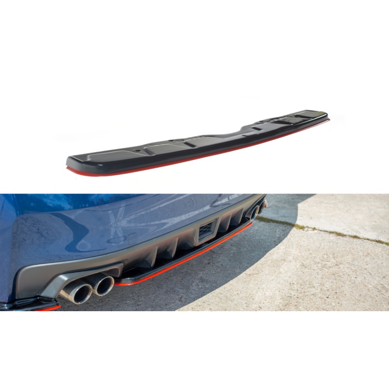 REAR SPLITTER V.2 SUBARU WRX STI GLOSS BLACK