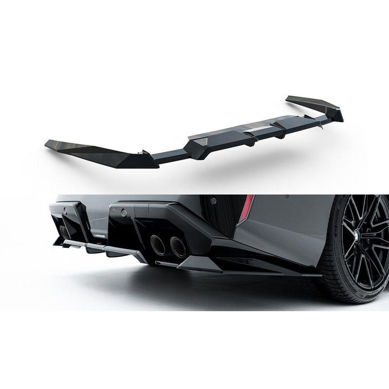 Rear Splitter (with vertical bars) BMW M5 Sedan / Touring G90 GLOSS BLACK