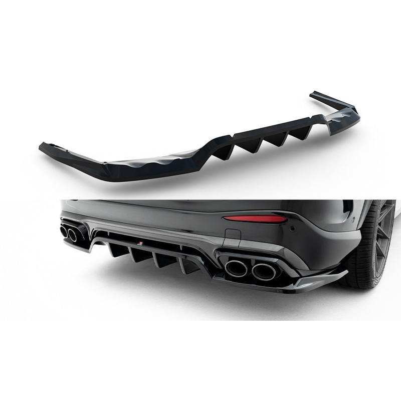 Rear Splitter (with vertical bars) Mercedes-AMG GLC 43 X254 GLOSS BLACK