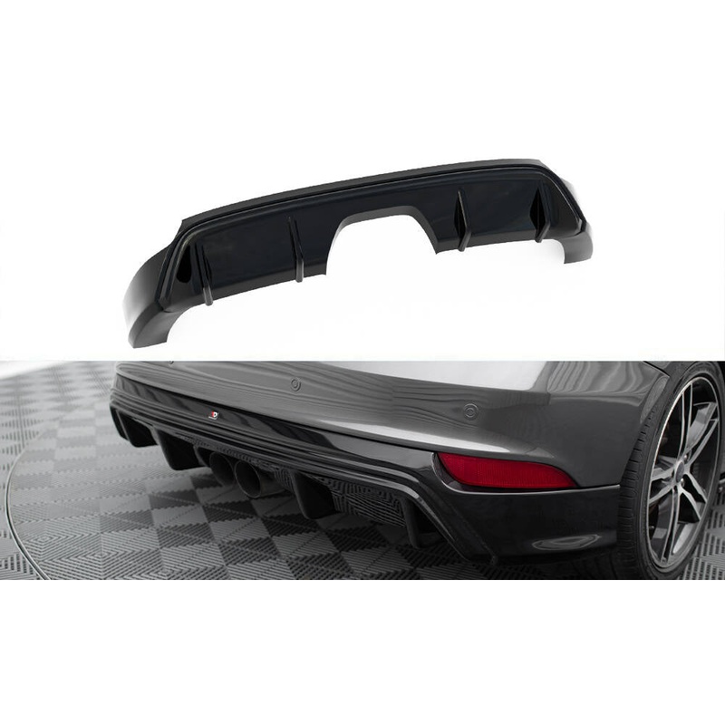 REAR VALANCE FORD FOCUS ST MK3 FACELIFT ((MK3.5) (RS-LOOK) GLOSS BLACK