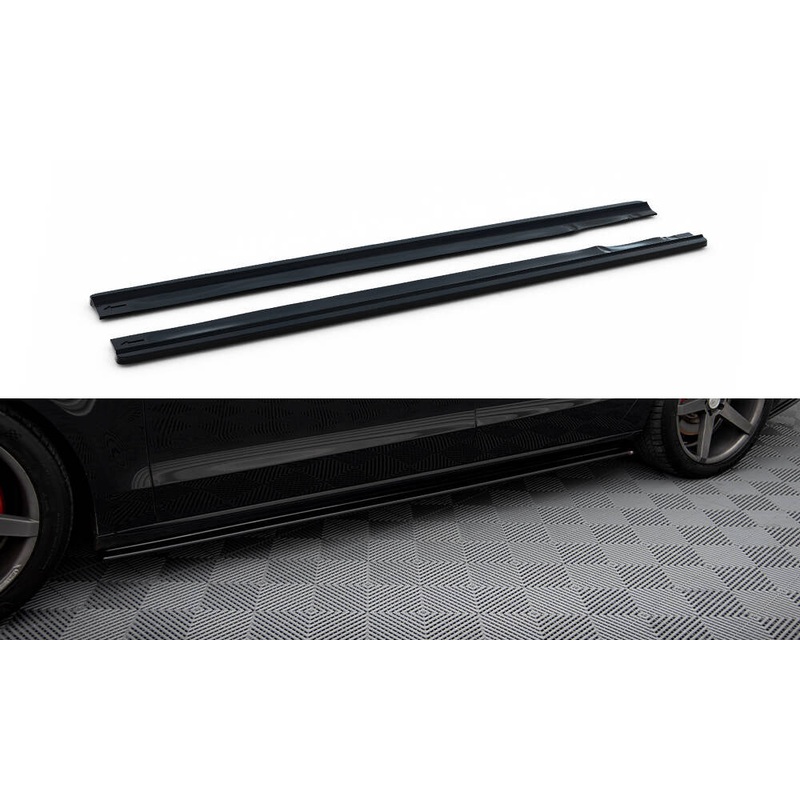 SIDE SKIRTS DIFFUSERS AUDI A8 D4 GLOSS BLACK