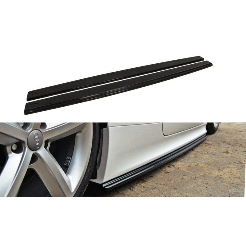 SIDE SKIRTS DIFFUSERS AUDI TT RS 8J GLOSS BLACK