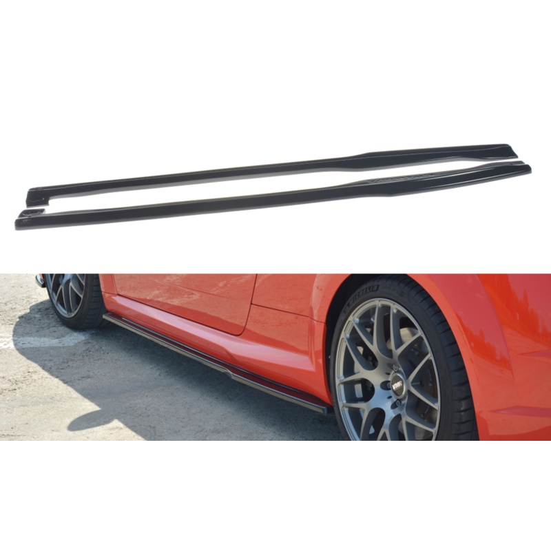 SIDE SKIRTS DIFFUSERS AUDI TT RS 8S GLOSS BLACK