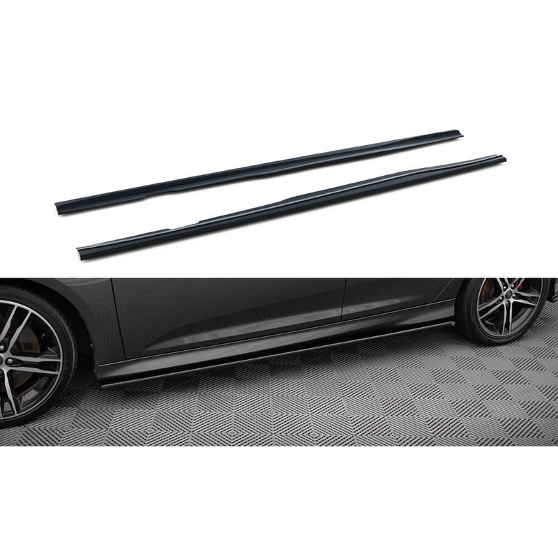 SIDE SKIRTS DIFFUSERS FORD FOCUS ST / ST-LINE MK3 / MK3 FL HATCHBACK / ESTATE GLOSS BLACK