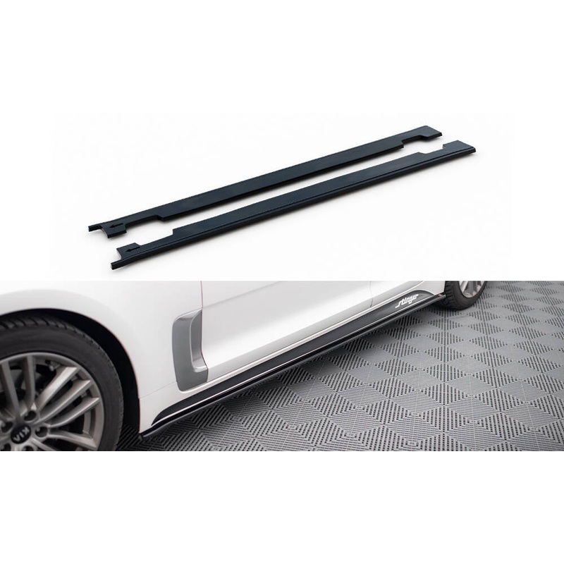 SIDE SKIRTS DIFFUSERS KIA STINGER GT GLOSS BLACK