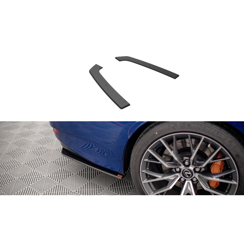 Street Pro Rear Side Splitters Lexus GS F Mk4 Facelift BLACK