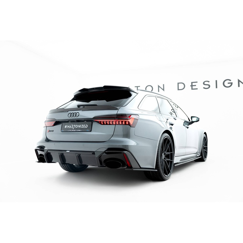 Carbon Fiber Rear Side Splitters Audi RS6 C8 (set for carbon fiber valance)