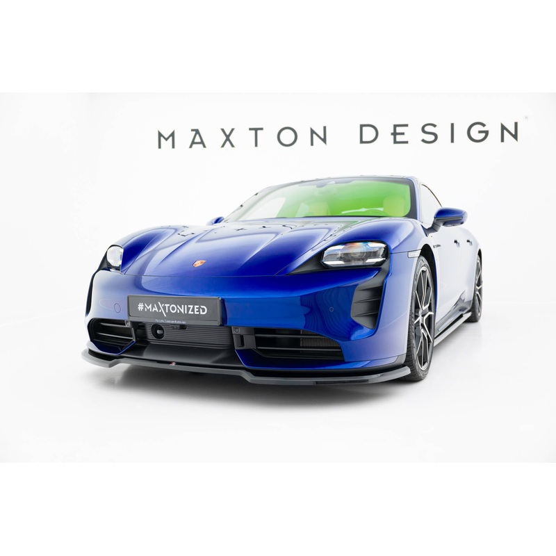 Front Splitter Porsche Taycan Turbo S Mk1 GLOSS BLACK