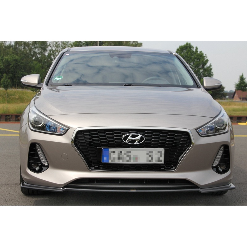 FRONT SPLITTER V.1 HYUNDAI I30 MK3 HATCHBACK GLOSS BLACK