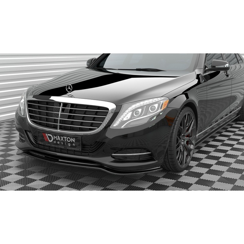 Front Splitter V.1 Mercedes-Benz S W222 GLOSS BLACK