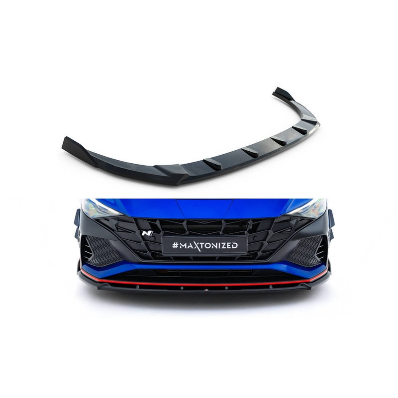 Front Splitter V.2 Hyundai Elantra N Mk7 GLOSS BLACK