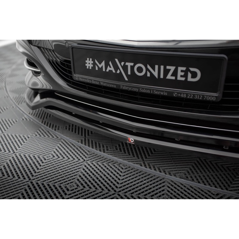 Front Splitter V.2 Mercedes-Benz S W222 GLOSS BLACK