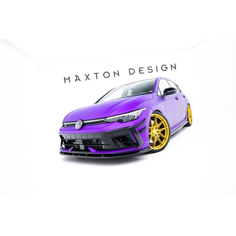 Front Splitter V.2 Volkswagen Golf R Mk8 Facelift GLOSS BLACK