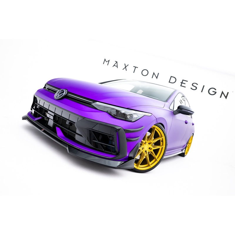 Front Splitter V.4 Volkswagen Golf R Mk8 Facelift GLOSS BLACK