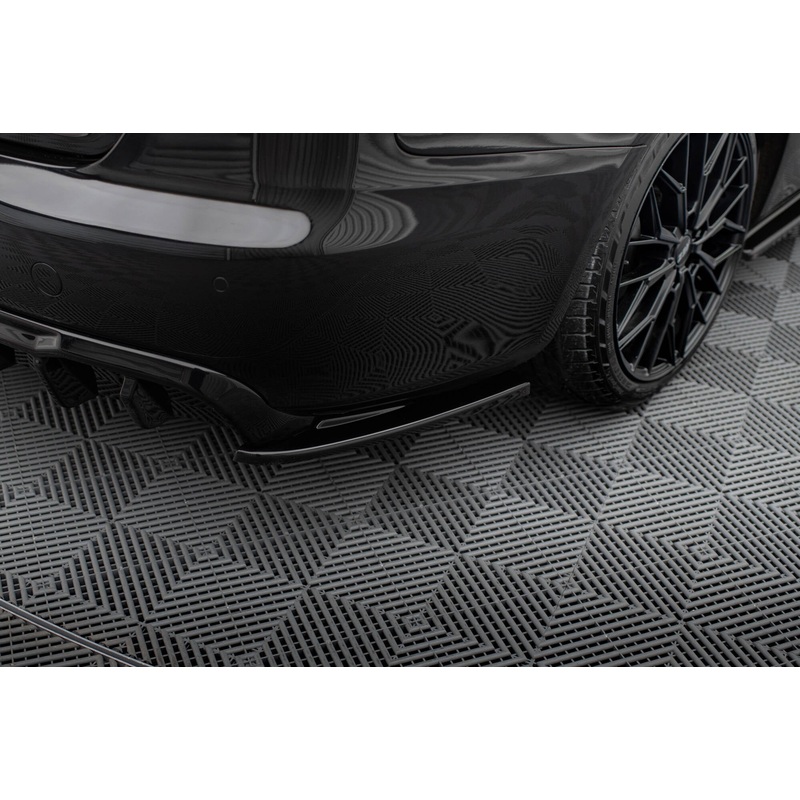 Rear Side Splitters V.2 Audi A4 B8 (set for valance) GLOSS BLACK